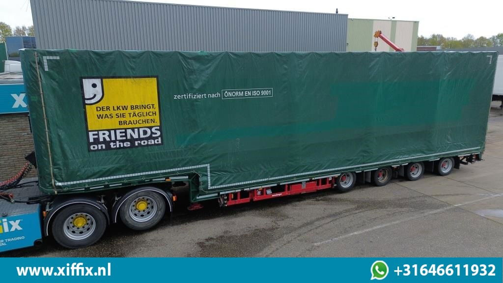 Meusburger 4-ass. Uitschuifbare semi dieplader met huifopbouw / 2x Naloop gestuu - Semirremolque góndola rebajadas: foto 2 Meusburger 4-ass. Uitschuifbare semi dieplader met huifopbouw / 2x Naloop gestuu - Semirremolque góndola rebajadas: foto 2