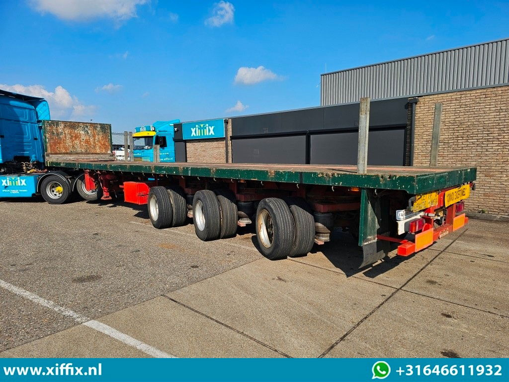 Nooteboom 3-ass. Vlakke dubbel 2x uitschuifbare oplegger / 3x gestuurd - Semirremolque plataforma/ Caja abierta: foto 4 Nooteboom 3-ass. Vlakke dubbel 2x uitschuifbare oplegger / 3x gestuurd - Semirremolque plataforma/ Caja abierta: foto 4