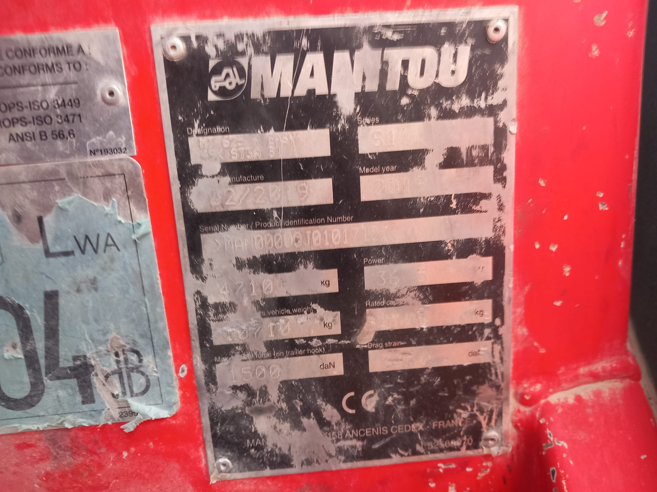 Manipulador telescópico MANITOU MT625 H EASY: foto 12 Manipulador telescópico MANITOU MT625 H EASY: foto 12