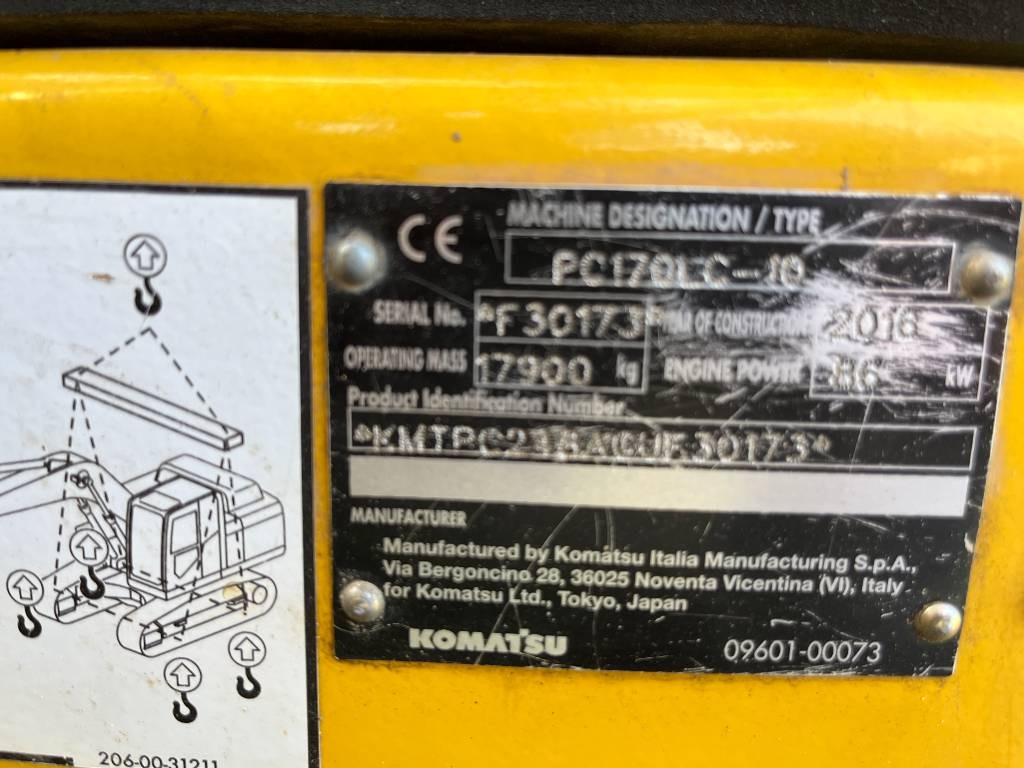 Excavadora de cadenas Komatsu PC 170 LC-10: foto 12