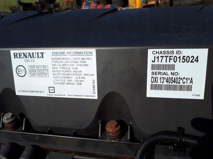 Renault DXI13 480 EURO 5 EEV truck - Motor para Camión: foto 2 Renault DXI13 480 EURO 5 EEV truck - Motor para Camión: foto 2