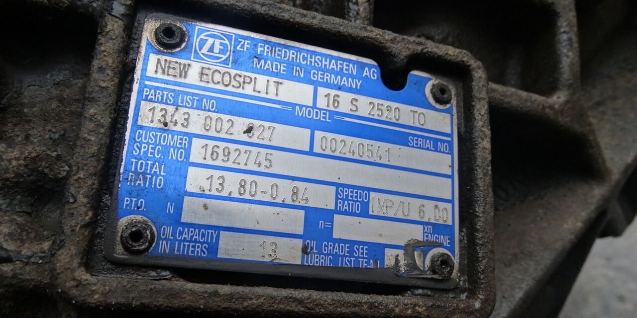 ZF 16S2520 TO Renault - Caja de cambios para Camión: foto 2 ZF 16S2520 TO Renault - Caja de cambios para Camión: foto 2