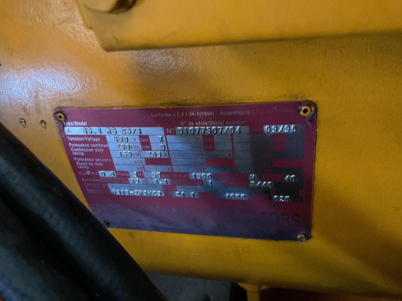 Volvo SDMO generator set. 200KVA. Very complete. Tested and approved. - Generador industriale: foto 4 Volvo SDMO generator set. 200KVA. Very complete. Tested and approved. - Generador industriale: foto 4