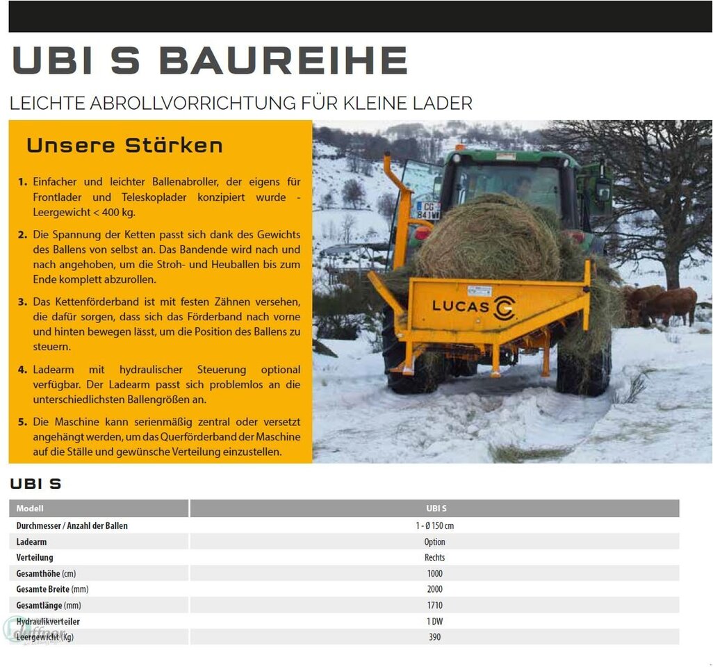 Encintadora de pacas nuevo Lucas UBI S JET Euro Aufnahme: foto 12