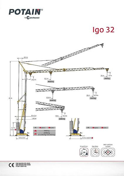 Potain IGO 32 - Grúa automontante: foto 1 Potain IGO 32 - Grúa automontante: foto 1