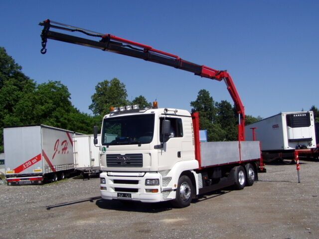 Camión caja abierta, Camión grúa MAN 26.430, KRAN FASSI150A24-Fernbedienung: foto 15