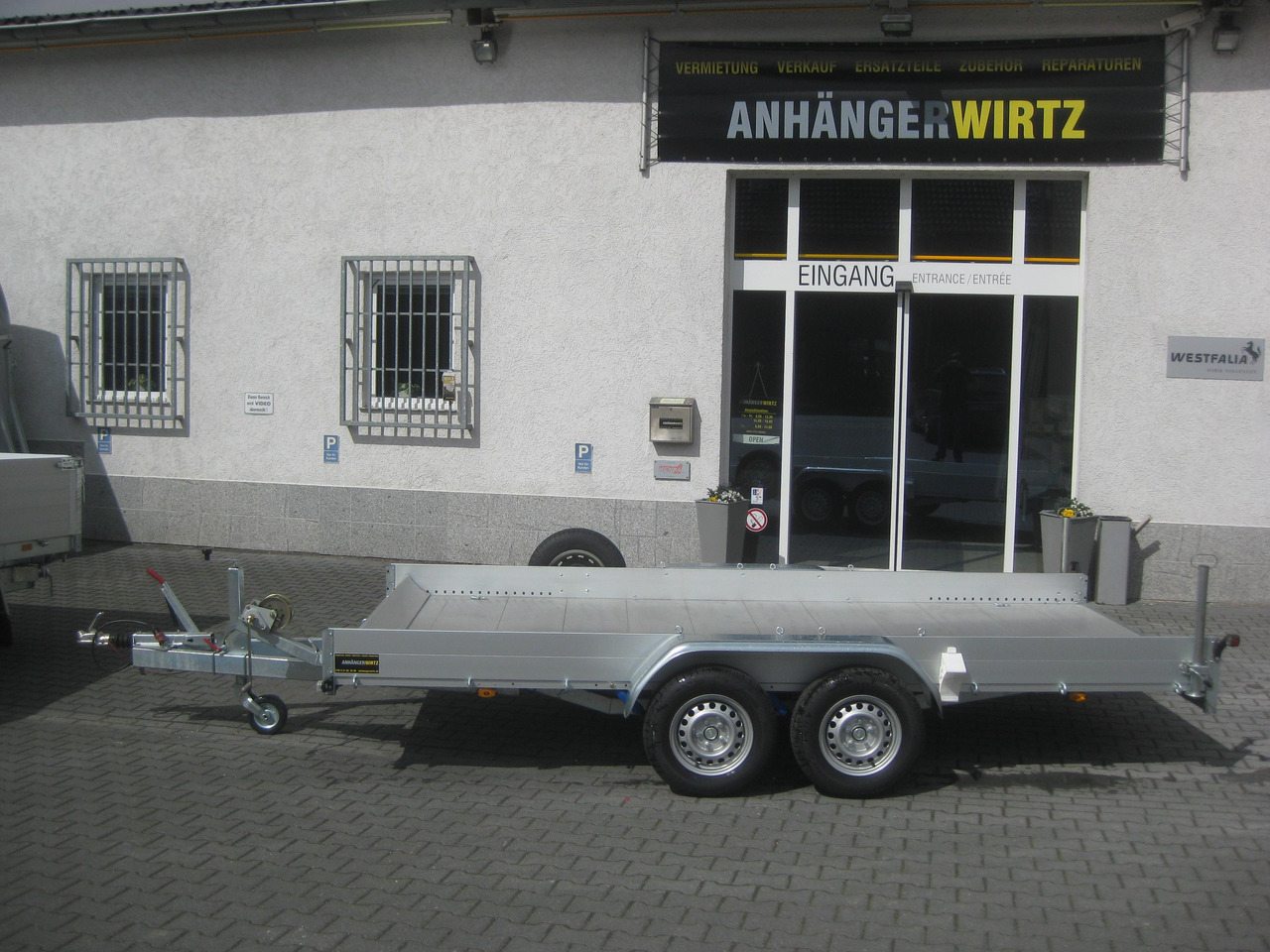 Anssems Transporter AMT 2500 407x180x18cm Aluboden Alurampen Seilwinde 2500kg online - Remolque portavehículos: foto 2 Anssems Transporter AMT 2500 407x180x18cm Aluboden Alurampen Seilwinde 2500kg online - Remolque portavehículos: foto 2