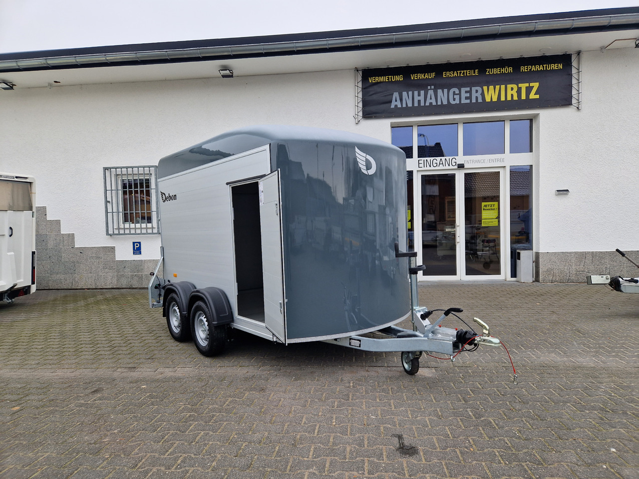 Remolque caja cerrada Cargo Roadster 500 312x167x199cm Alu Poly irongrey Seitentür (M) 100km/H 2000kg: foto 7