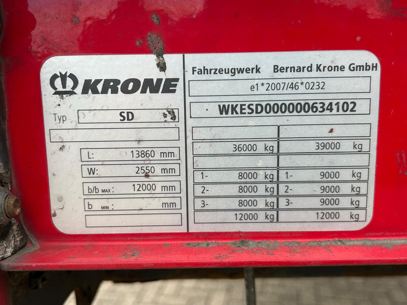 Semirremolque lona Krone 3 axle LIFT AXLE SAF DISK AXLE: foto 19