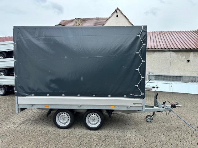 Hapert Azure H-2 Hochlader 3050 x 1600 x 300 mm, mit Plane 180 cm anthrazit ZG 2,0 to. - Remolque de coche: foto 1 Hapert Azure H-2 Hochlader 3050 x 1600 x 300 mm, mit Plane 180 cm anthrazit ZG 2,0 to. - Remolque de coche: foto 1