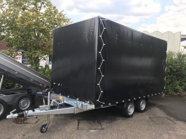 Hapert Indigo HT-2 Transporter 4050 x 2000 mm, 3,0 to. Rampe, mit Hochplane 200 cm - Remolque de coche: foto 1 Hapert Indigo HT-2 Transporter 4050 x 2000 mm, 3,0 to. Rampe, mit Hochplane 200 cm - Remolque de coche: foto 1