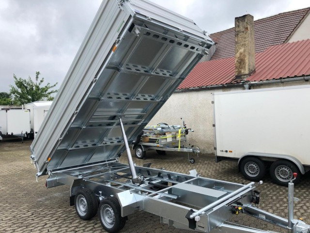 Humbaur 3-Seitenkipper HTK 3500.41 Alu mit BW-Aufsatz, 4100 x 2100 x 350 mm, 3,5 to. - Remolque volquete: foto 5 Humbaur 3-Seitenkipper HTK 3500.41 Alu mit BW-Aufsatz, 4100 x 2100 x 350 mm, 3,5 to. - Remolque volquete: foto 5