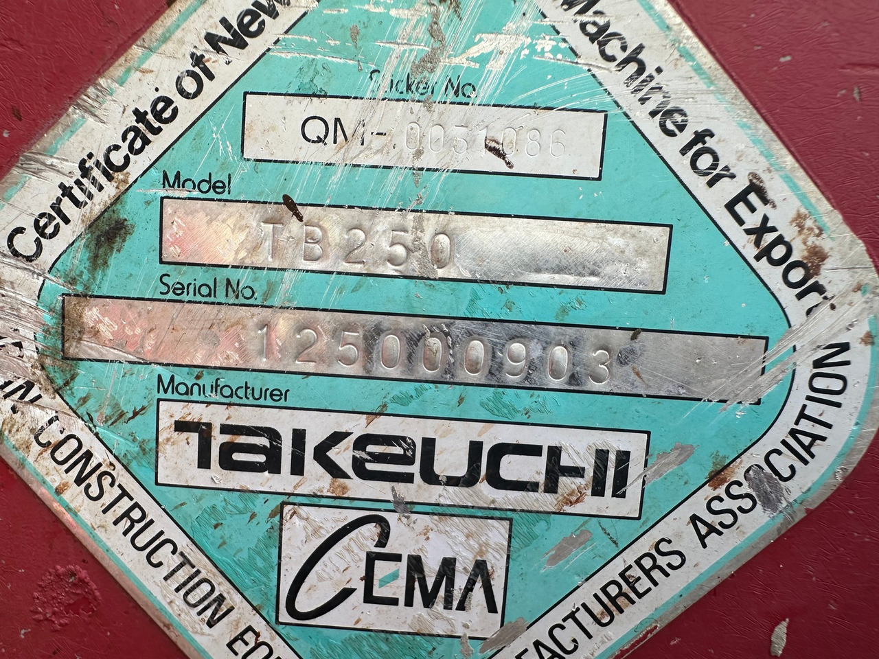 TAKEUCHI TB 250 5t - Excavadora: foto 5 TAKEUCHI TB 250 5t - Excavadora: foto 5