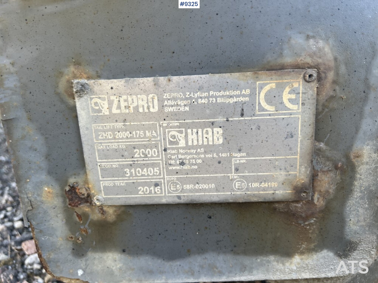 Bakgavellyft Zepro ZHD 2000-175 MA - Trampilla elevadora: foto 5 Bakgavellyft Zepro ZHD 2000-175 MA - Trampilla elevadora: foto 5