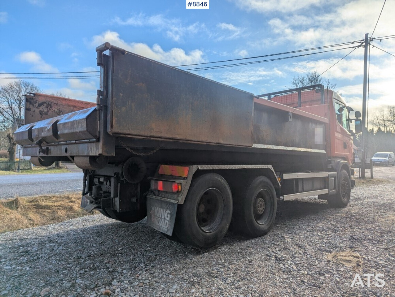 Hook Truck Scania R124BG 6x2 with gravel flatbed (SEE VIDEO) - Camión multibasculante: foto 4 Hook Truck Scania R124BG 6x2 with gravel flatbed (SEE VIDEO) - Camión multibasculante: foto 4