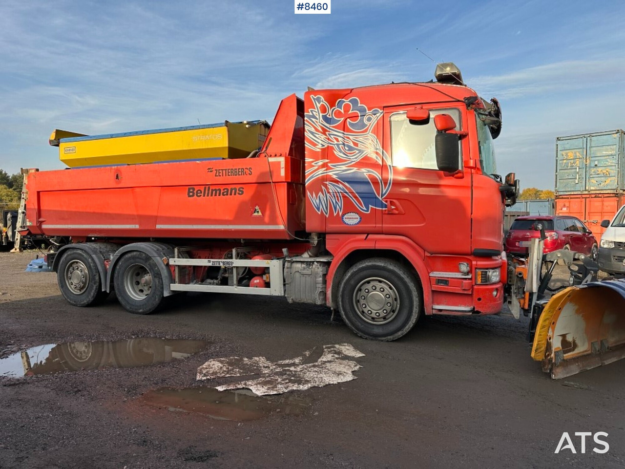 Camión volquete, Máquina quitanieve Tipper truck, Scania G410, Front plow, Salt spreader (See video): foto 6