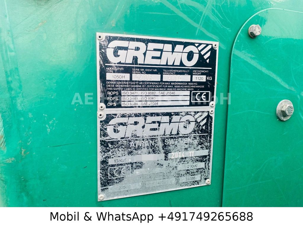 Maquinaria forestal Gremo 1050 H Harvester 8x8 *Mesera/Cunnins: foto 14