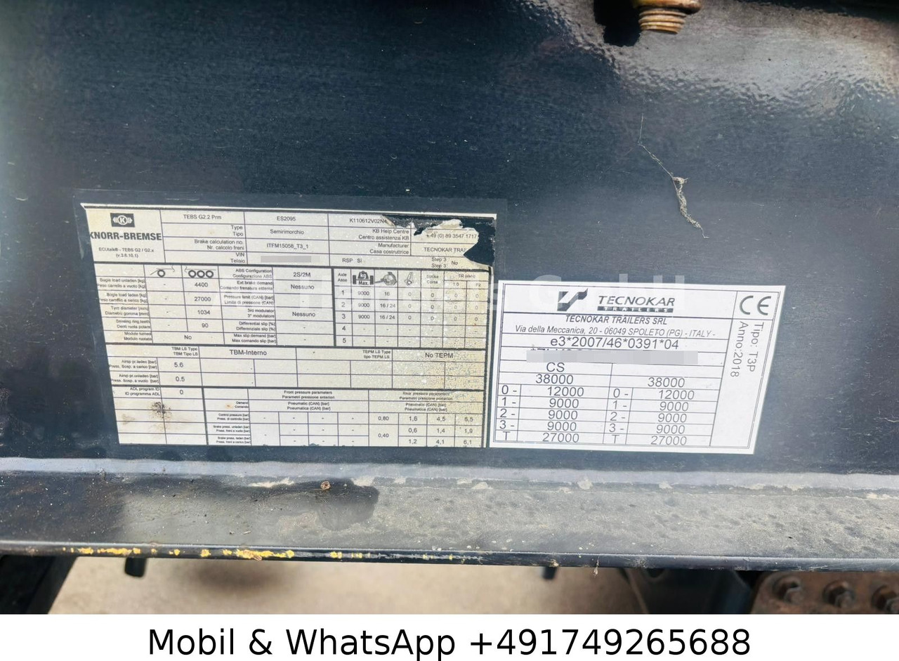 Leasing de  Tecnokar / Grapar CG 2.01/S *31m³/3xKammer/Alcoa Tecnokar / Grapar CG 2.01/S *31m³/3xKammer/Alcoa: foto 20