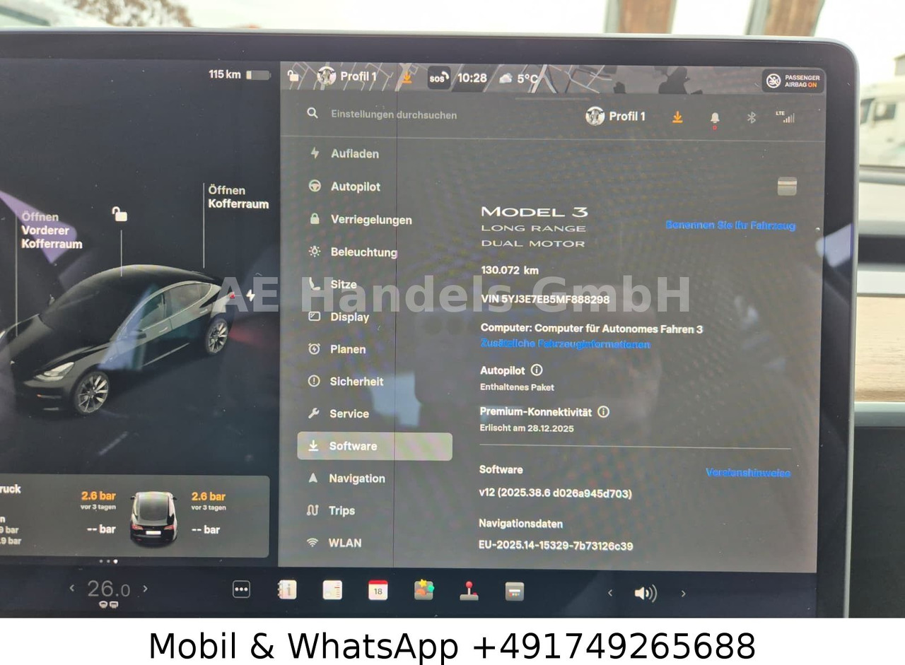 Sedan Tesla Model 3 Long Range Dual Motor AWD *8-Fachbereift: foto 26