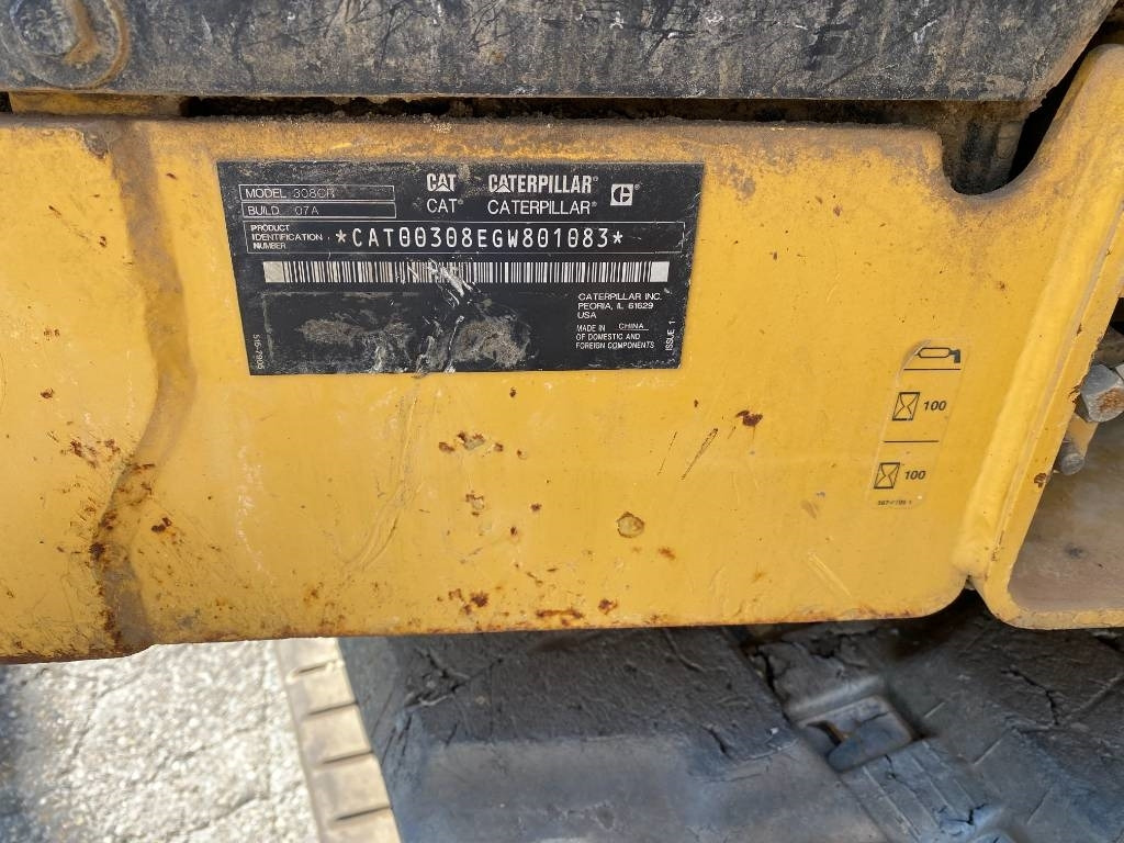 Miniexcavadora CAT CAT 308 CR avec Certificat CE Origine Française: foto 7