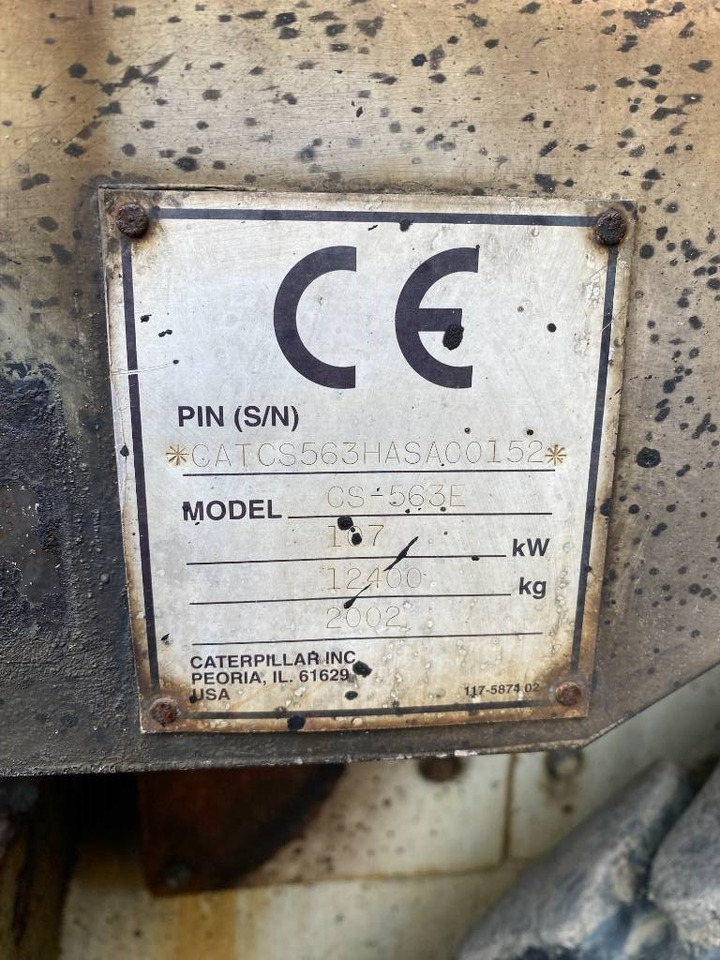 Compactador CAT CS-563E Origine Française /Certificat CE endommagé: foto 8