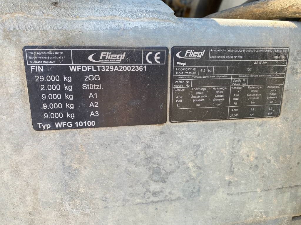 Cuba de purín Fliegl WFG10100/Châssis Porteur-Citerne 24000Litres: foto 7