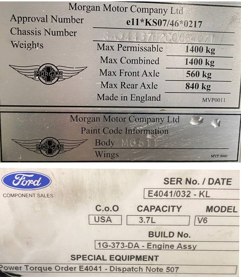 Coche Morgan Roadster 3.7i/Ford V6 Boite manuelle endommagé: foto 9