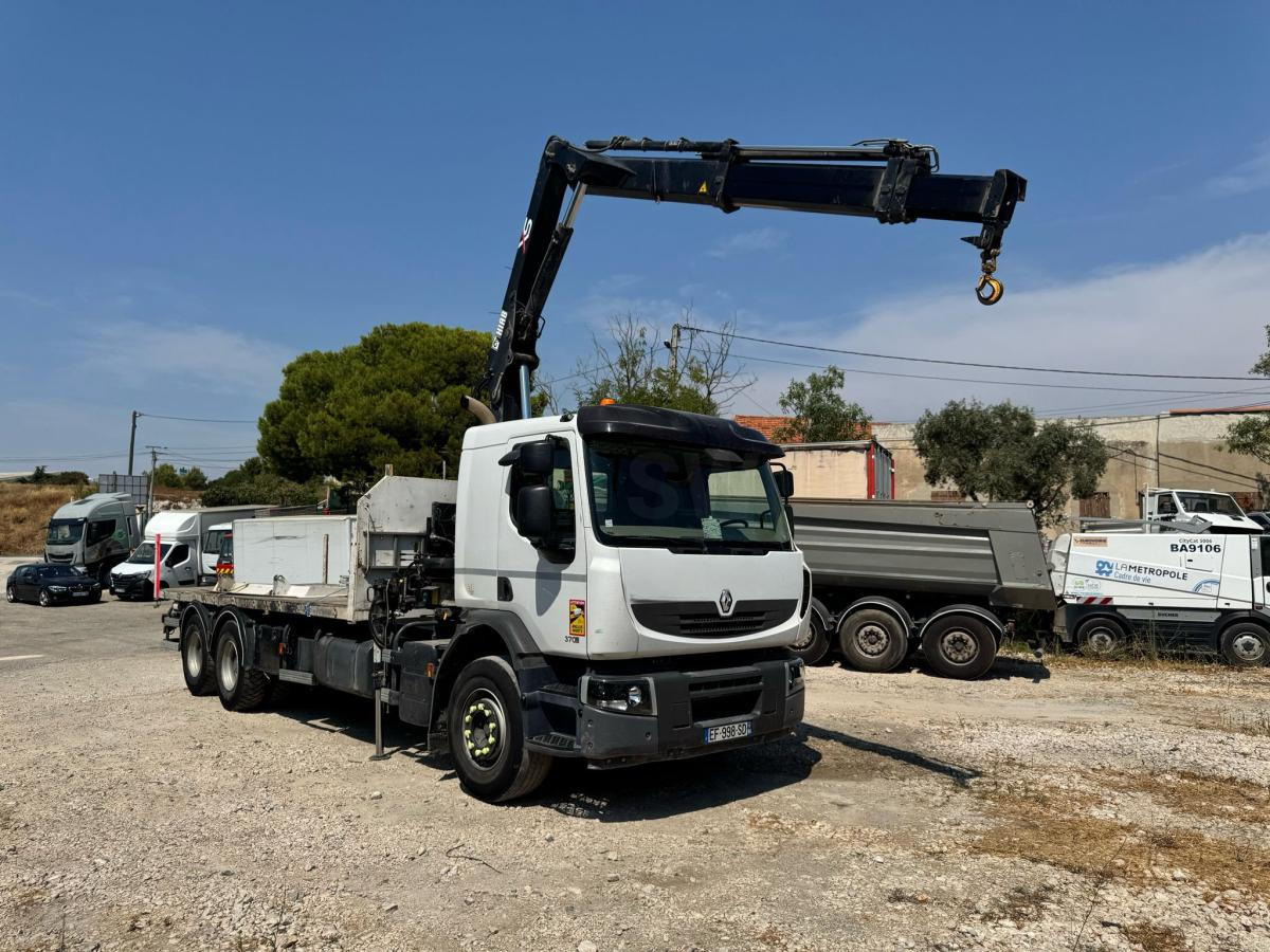 Renault PREMIUM 370 DXI PLATEAU RIDELLES GRUE - Camión caja abierta, Camión grúa: foto 2 Renault PREMIUM 370 DXI PLATEAU RIDELLES GRUE - Camión caja abierta, Camión grúa: foto 2
