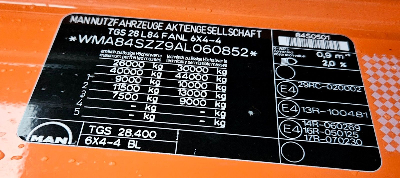 Camión volquete, Camión grúa MAN TGS 28.400 6x4-4 BL Palfinger PK12002 Kran Euro5: foto 21