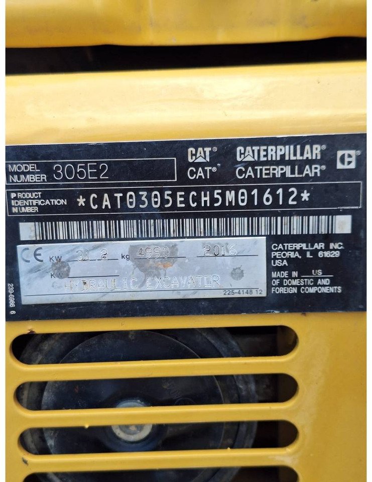 Excavadora de cadenas CAT 305E2CR: foto 6