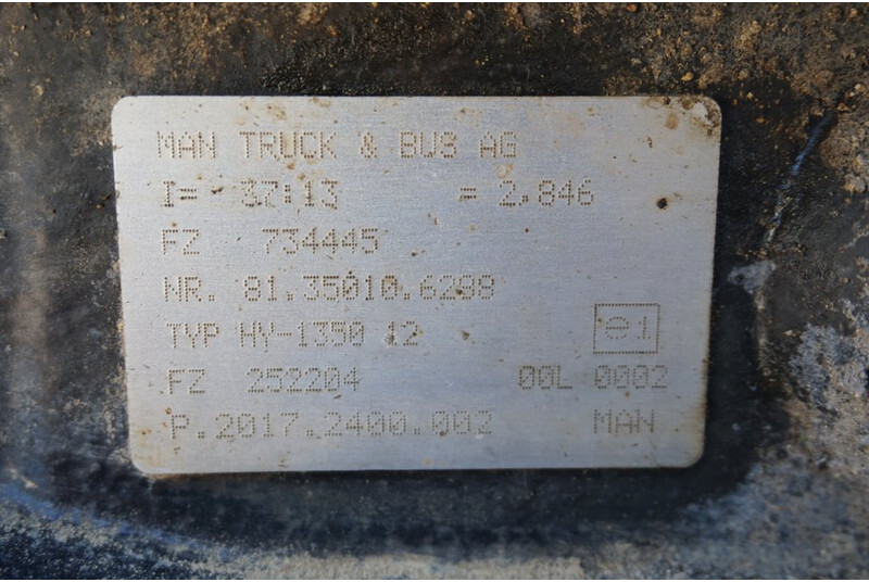 MAN HY-1350-12 37/13 - Eje posterior para Camión: foto 3 MAN HY-1350-12 37/13 - Eje posterior para Camión: foto 3