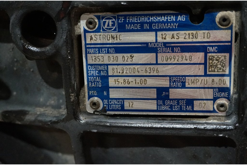 ZF 12AS2130DD TGS 81.32004-6396 - Caja de cambios para Camión: foto 5 ZF 12AS2130DD TGS 81.32004-6396 - Caja de cambios para Camión: foto 5