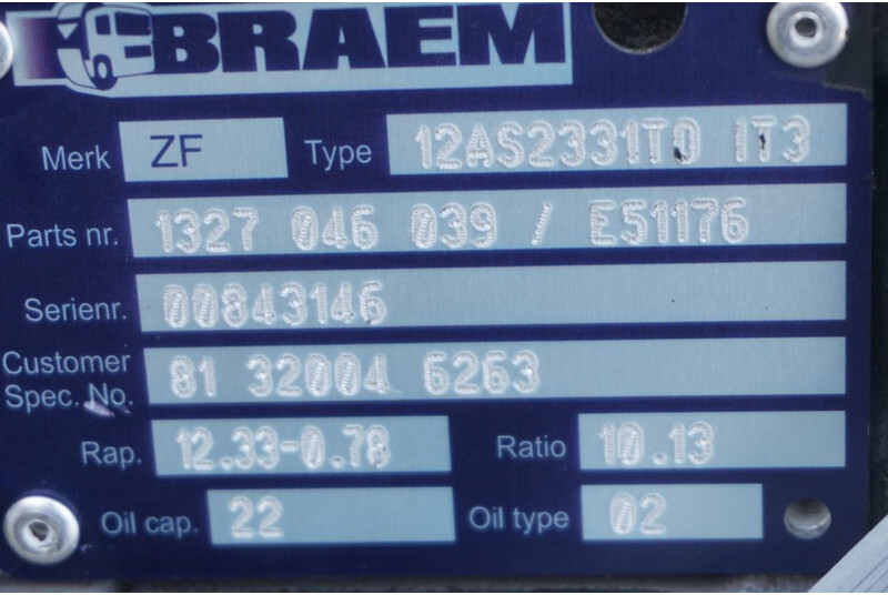 ZF 12AS2331OD+IT3 - Caja de cambios para Camión: foto 5 ZF 12AS2331OD+IT3 - Caja de cambios para Camión: foto 5