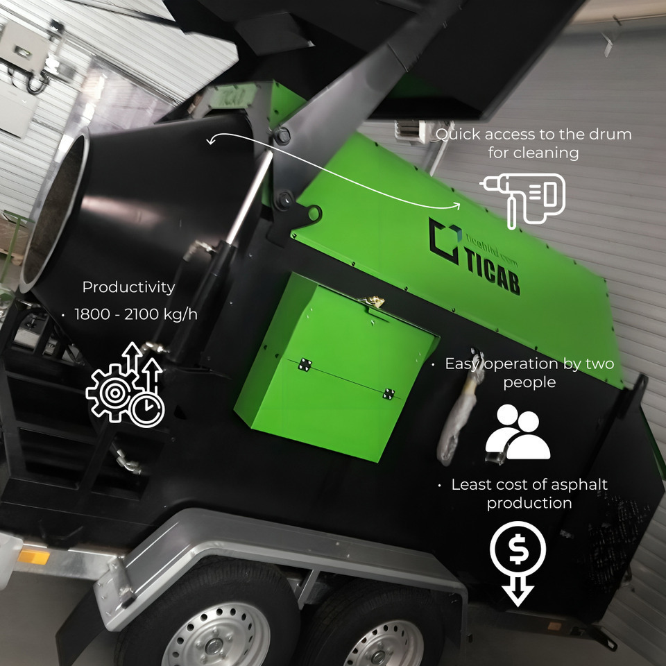 TICAB New Mini-asphalt plant, Asphalt Recycling Machine, Manufacturer, 2.0 t per hour - Planta de asfalto: foto 4 TICAB New Mini-asphalt plant, Asphalt Recycling Machine, Manufacturer, 2.0 t per hour - Planta de asfalto: foto 4