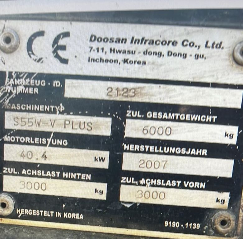 Leasing de Doosan S55W-V Plus, 4800hours  Doosan S55W-V Plus, 4800hours: foto 11