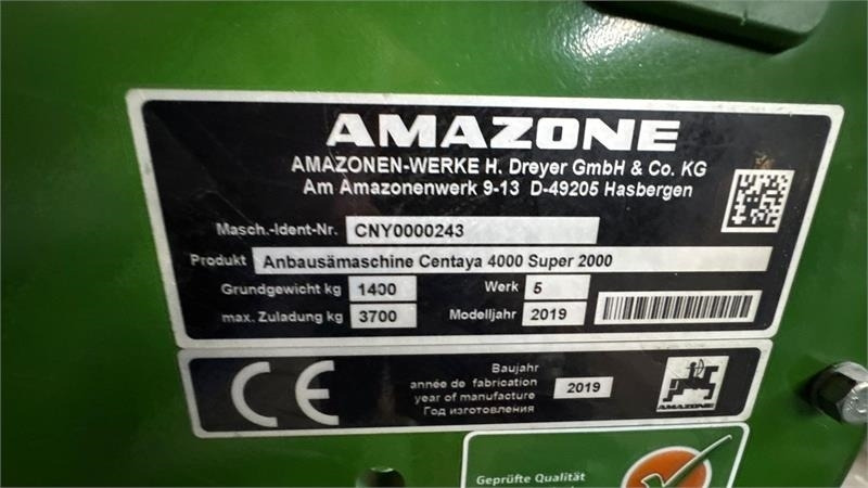 Amazone KG4001Super/Cataya4000Super KG 4001 Super - Combinado de siembra: foto 2 Amazone KG4001Super/Cataya4000Super KG 4001 Super - Combinado de siembra: foto 2