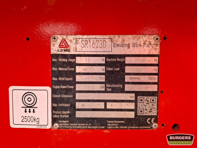 LGMG SR1623D (SR5390D) - Plataforma de tijeras: foto 5 LGMG SR1623D (SR5390D) - Plataforma de tijeras: foto 5