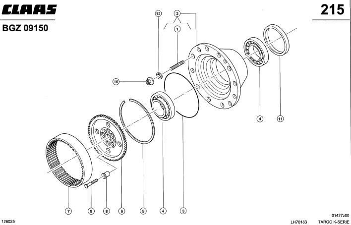 CLAAS Targo K70 Piasta Tylna Koła Kompletna 0011712880 6000103366 6000103357 - Cubo para Maquinaria agrícola: foto 2 CLAAS Targo K70 Piasta Tylna Koła Kompletna 0011712880 6000103366 6000103357 - Cubo para Maquinaria agrícola: foto 2