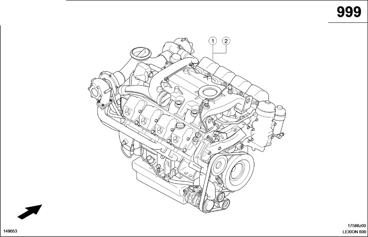 Claas Lexion 600 SILNIK 0019921550 (010 silnik kompletny) - Motor para Maquinaria agrícola: foto 1 Claas Lexion 600 SILNIK 0019921550 (010 silnik kompletny) - Motor para Maquinaria agrícola: foto 1