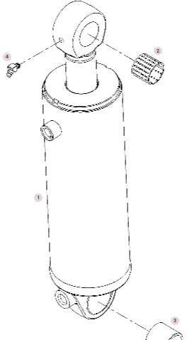 Fendt Vario 1038 1042 1046 1050 GEN 3 Siłownik Cylinder Hydrauliczny G530871200012 - Cilindro hidráulico para Maquinaria agrícola: foto 1 Fendt Vario 1038 1042 1046 1050 GEN 3 Siłownik Cylinder Hydrauliczny G530871200012 - Cilindro hidráulico para Maquinaria agrícola: foto 1