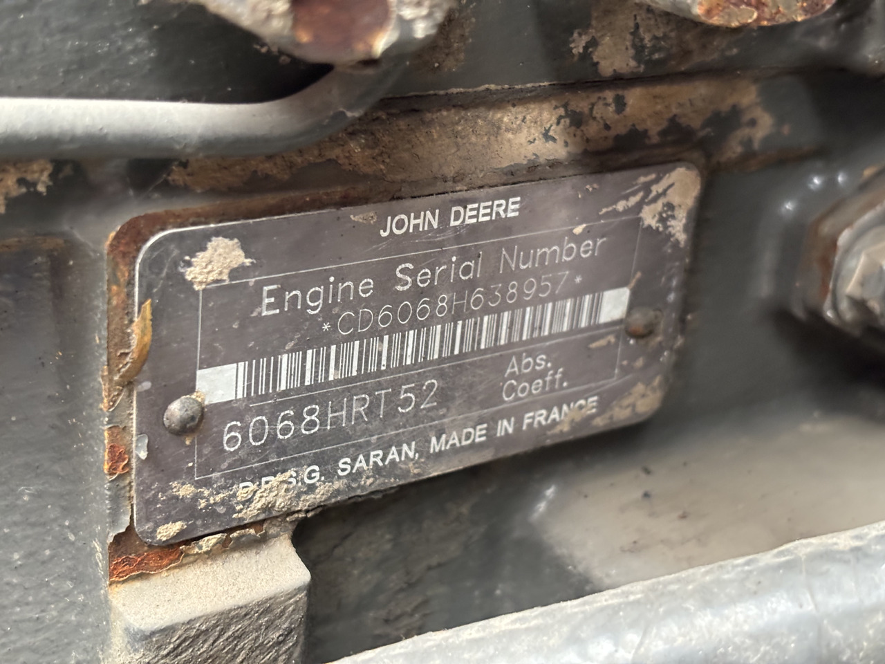 John Deere 6068HRT52 Silnik Kompletny 6068HRT52 - Cojinete de motor para Maquinaria agrícola: foto 5 John Deere 6068HRT52 Silnik Kompletny 6068HRT52 - Cojinete de motor para Maquinaria agrícola: foto 5