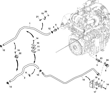 John Deere 9470RX - Linia RE571366 (Silniki pomocnicze) - Motor y piezas para Tractor: foto 1 John Deere 9470RX - Linia RE571366 (Silniki pomocnicze) - Motor y piezas para Tractor: foto 1
