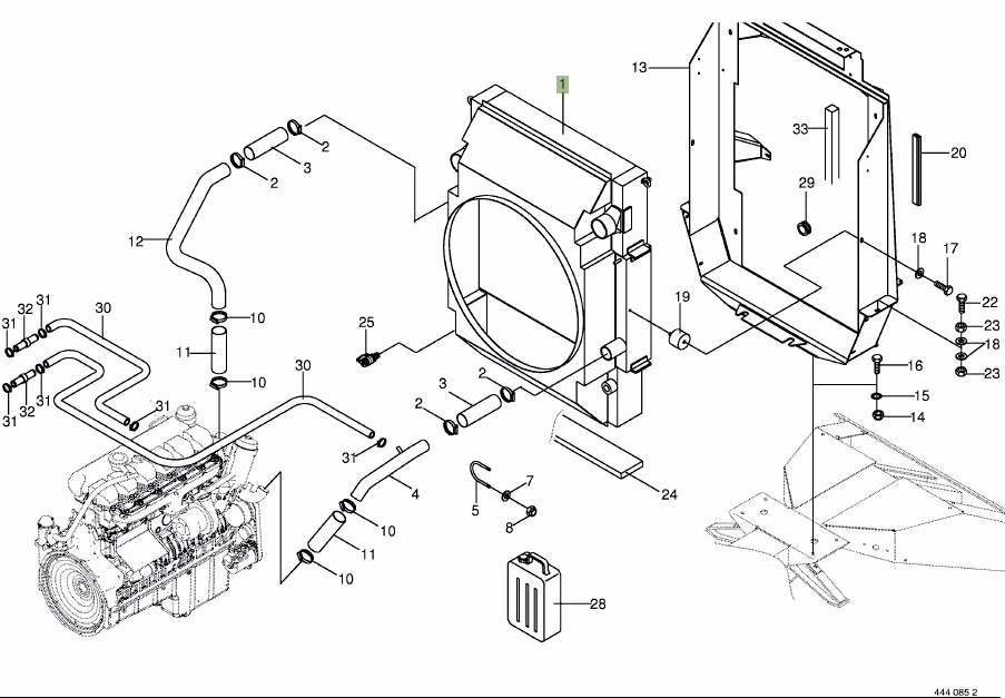 Krone Big M II - obudowa chłodnicy 002329000 - Radiador para Maquinaria agrícola: foto 1 Krone Big M II - obudowa chłodnicy 002329000 - Radiador para Maquinaria agrícola: foto 1