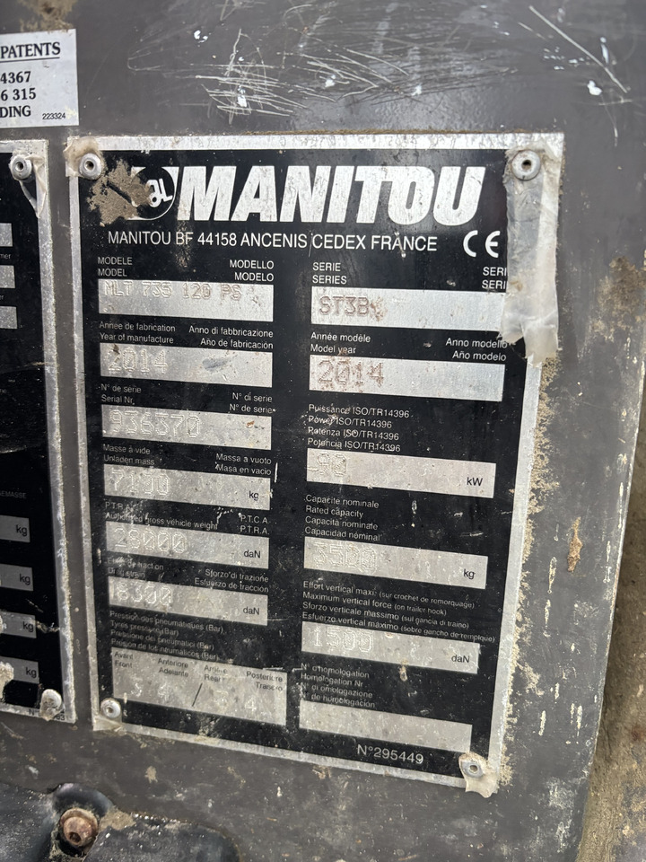 Manitou MLT 735 120 PS 2014rok Karetka Wysięgnik Podnośnik CZĘŚCI - Manipulador telescópico: foto 2 Manitou MLT 735 120 PS 2014rok Karetka Wysięgnik Podnośnik CZĘŚCI - Manipulador telescópico: foto 2