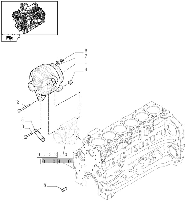 New Holland T6010 Alternator 14v, 150a, w/ pulley 84141453 - Alternador para Maquinaria agrícola: foto 1 New Holland T6010 Alternator 14v, 150a, w/ pulley 84141453 - Alternador para Maquinaria agrícola: foto 1