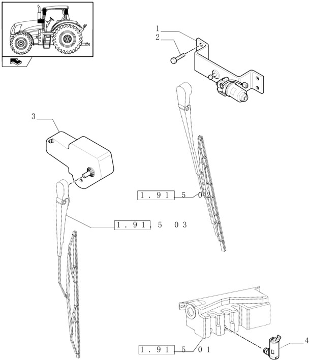 New Holland T6010 Silnik wycieraczki 12v 82032050 - Limpiaparabrisas para Maquinaria agrícola: foto 1 New Holland T6010 Silnik wycieraczki 12v 82032050 - Limpiaparabrisas para Maquinaria agrícola: foto 1