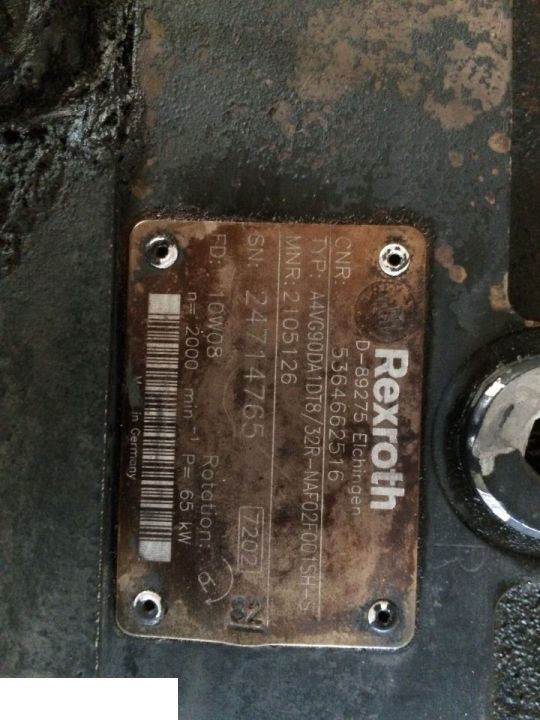 Pompa rexroth A4VG90DA1DT8 od maszyny Terex TW 110 - Bomba hidráulica para Maquinaria de construcción: foto 1 Pompa rexroth A4VG90DA1DT8 od maszyny Terex TW 110 - Bomba hidráulica para Maquinaria de construcción: foto 1