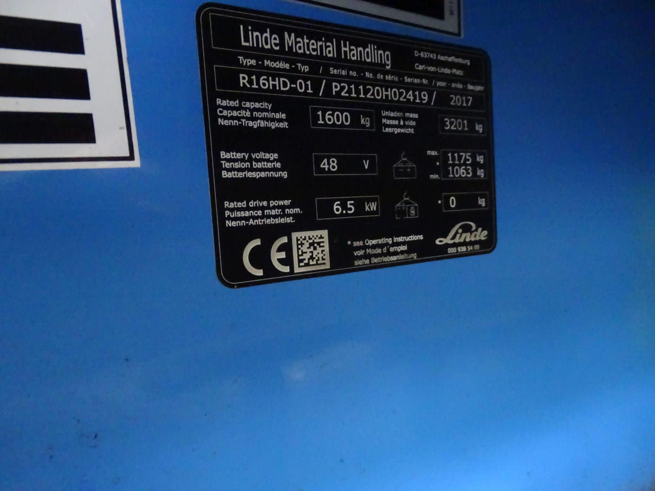 Linde R16HD-01 - Retráctil: foto 3 Linde R16HD-01 - Retráctil: foto 3
