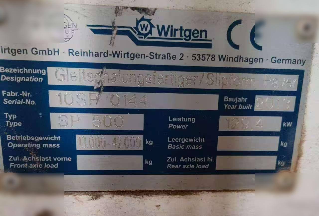 2013 WIRTGEN SP500 - Maquinaria para hormigón: foto 2 2013 WIRTGEN SP500 - Maquinaria para hormigón: foto 2