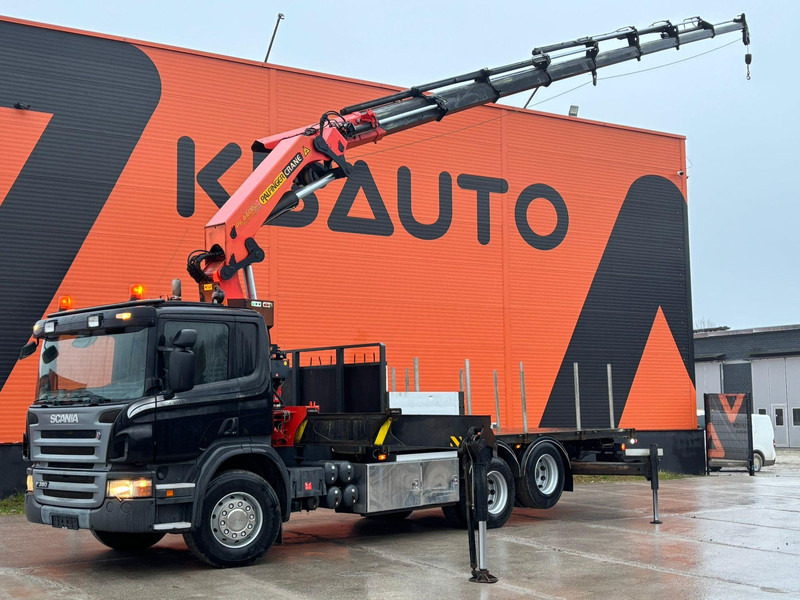 Scania P 380 6x2 PK 44002 + WINCH / PLATFORM L=6090 mm - Camión caja abierta, Camión grúa: foto 1 Scania P 380 6x2 PK 44002 + WINCH / PLATFORM L=6090 mm - Camión caja abierta, Camión grúa: foto 1